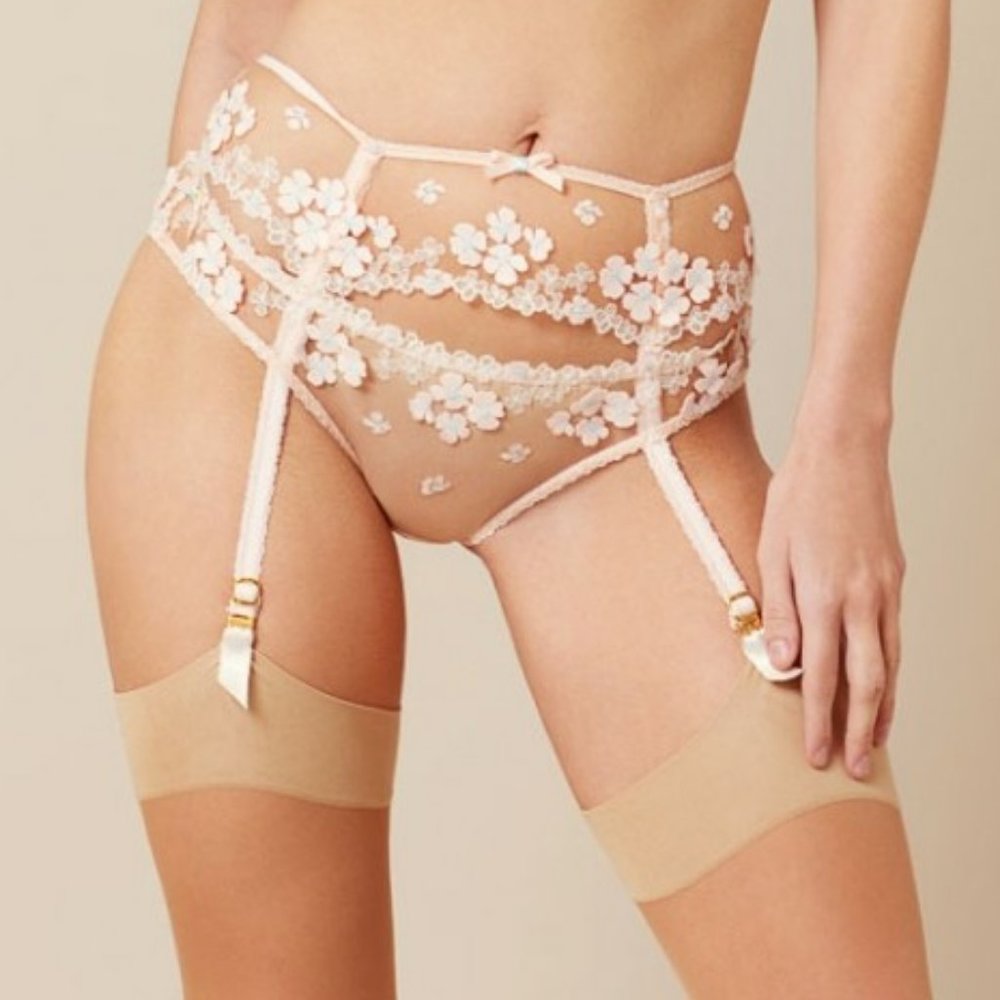 Agent Provocateur Bethanie Peach and Blue Brief (Size 3)